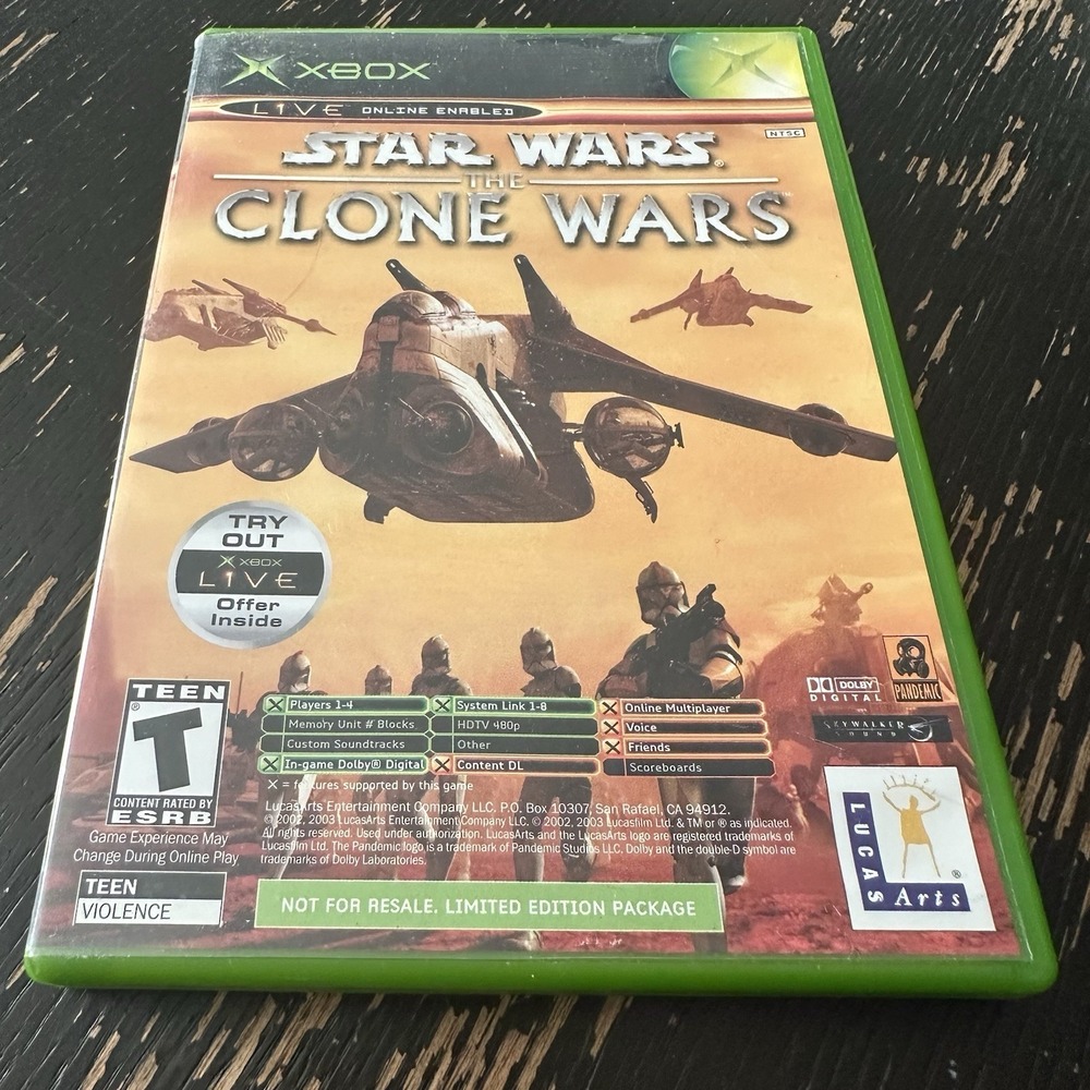 Star Wars The Clone Wars + Tetris Worlds Combo NFS Xbox